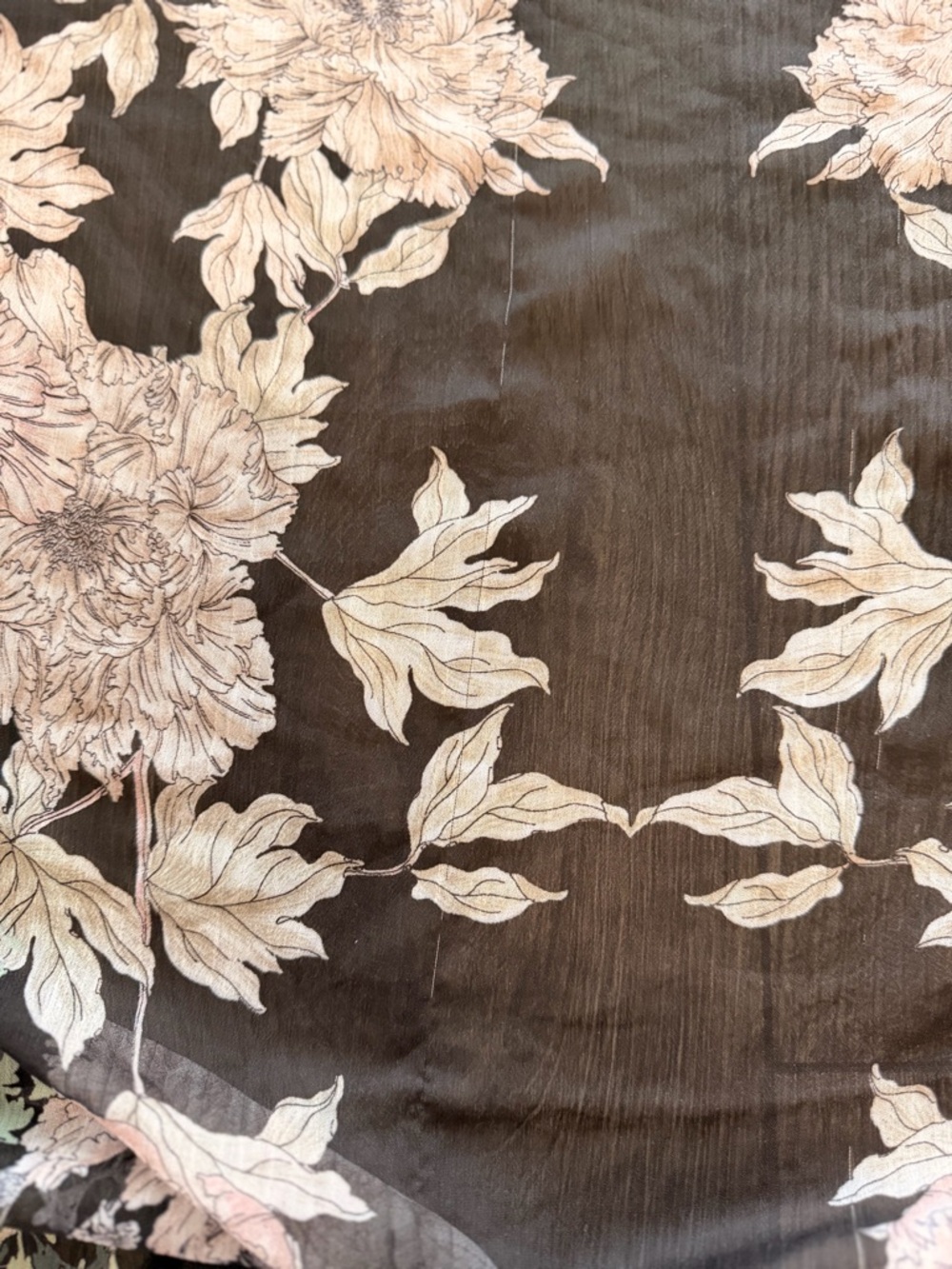 Band of Gypsies Floral Sheer Chiffon Kimono Cardigan Cover Up Black XS/S Boho - Picture 6 of 10
